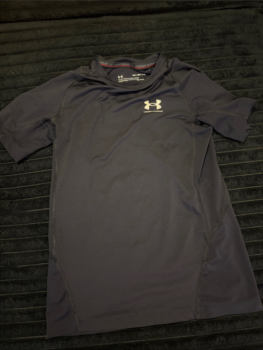 Under Armour kids black Short Sleeve HeatGear Performance compression Tee